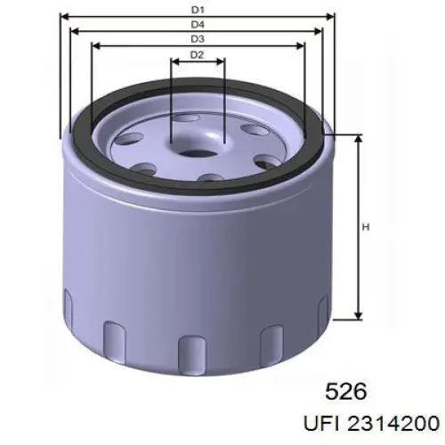 2314200 UFI Filtro aceite