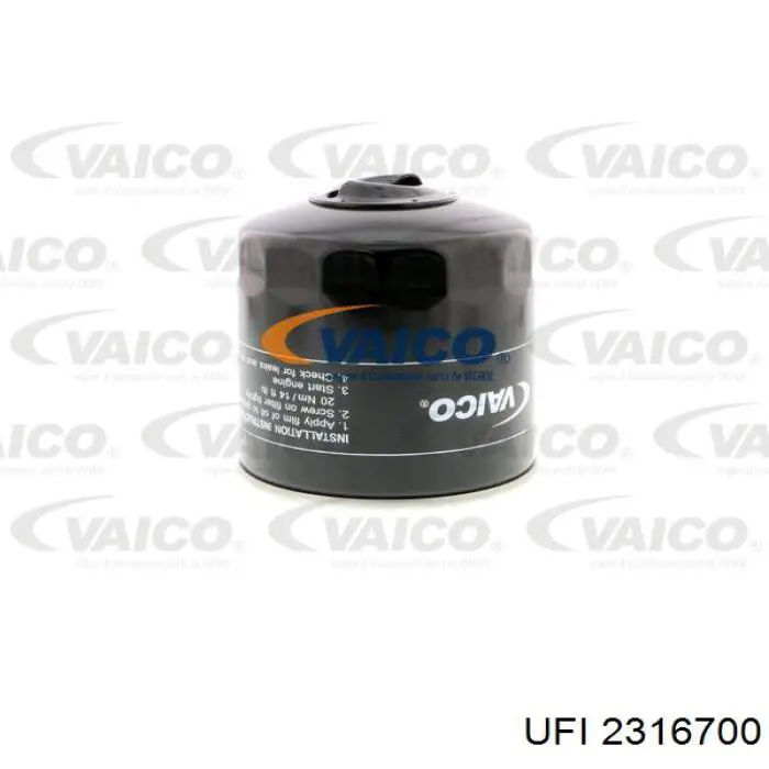 2316700 UFI Filtro aceite