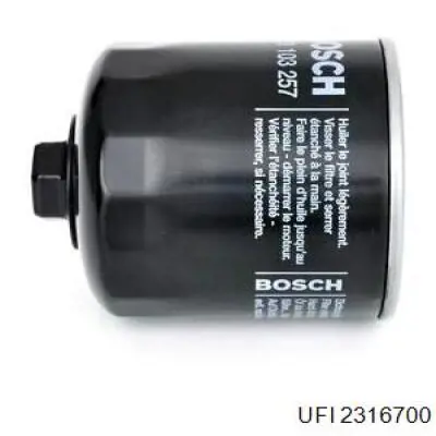 Filtro de aceite UFI 2316700 precio, desde 4,33 EUR
