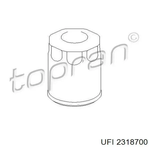 2318700 UFI Filtro aceite