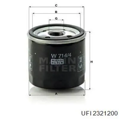 Comprar 2321200 UFI Filtros de aceite