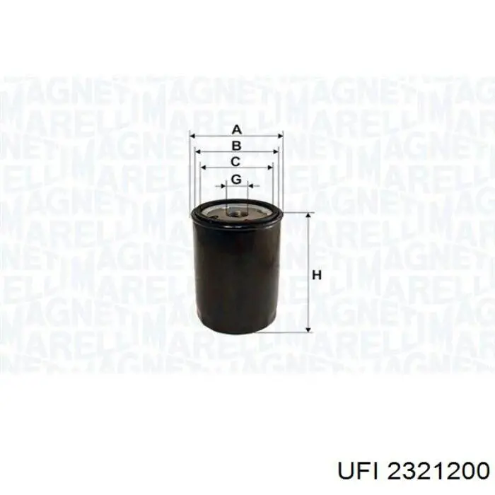 2321200 UFI Filtro aceite