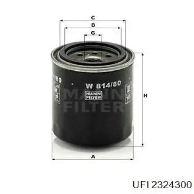 Comprar 2324300 UFI Filtros de aceite