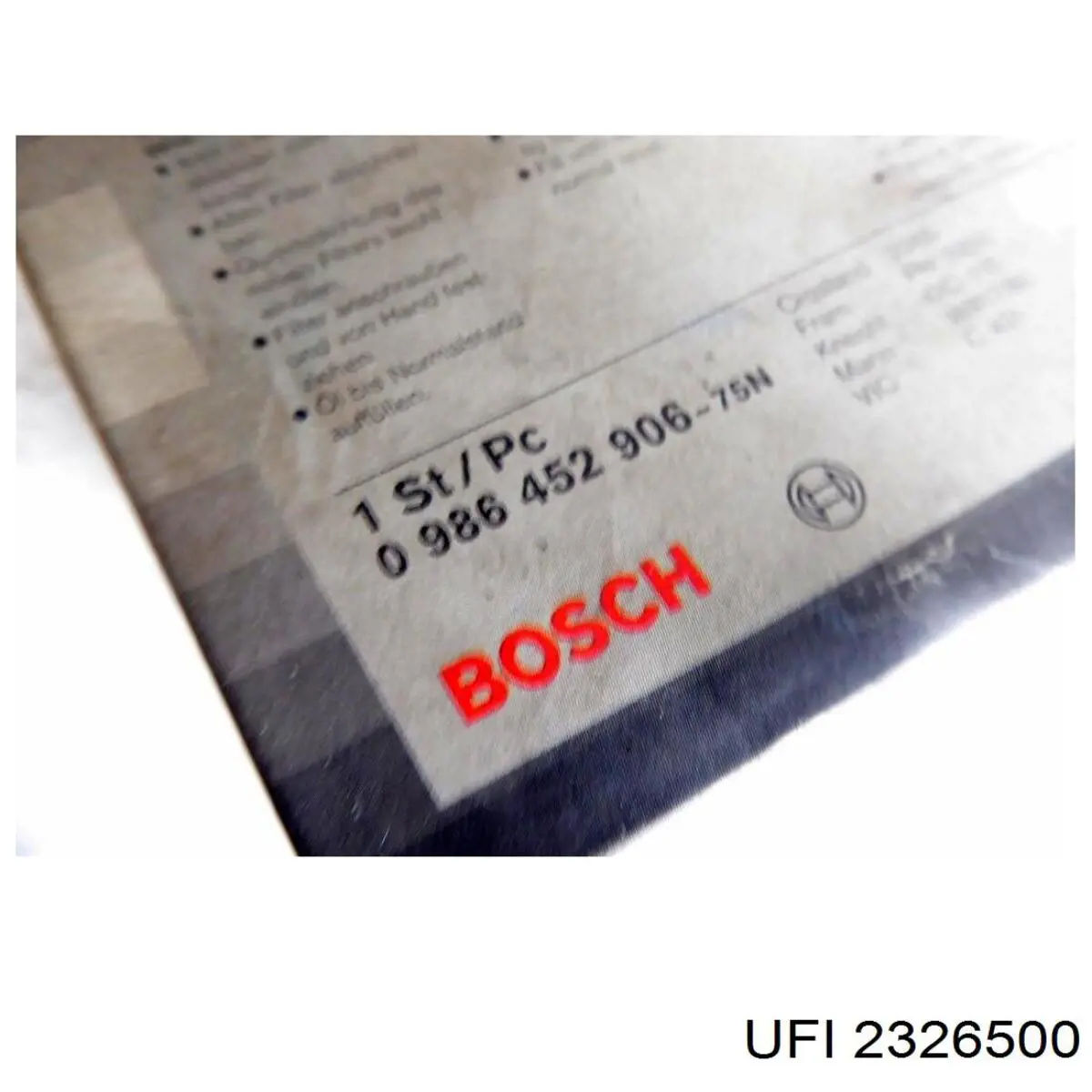 Filtro de aceite UFI 2326500 precio, desde 4,34 EUR