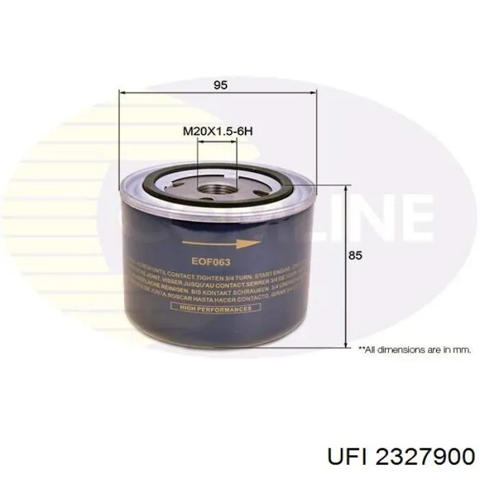 2327900 UFI filtro de aceite