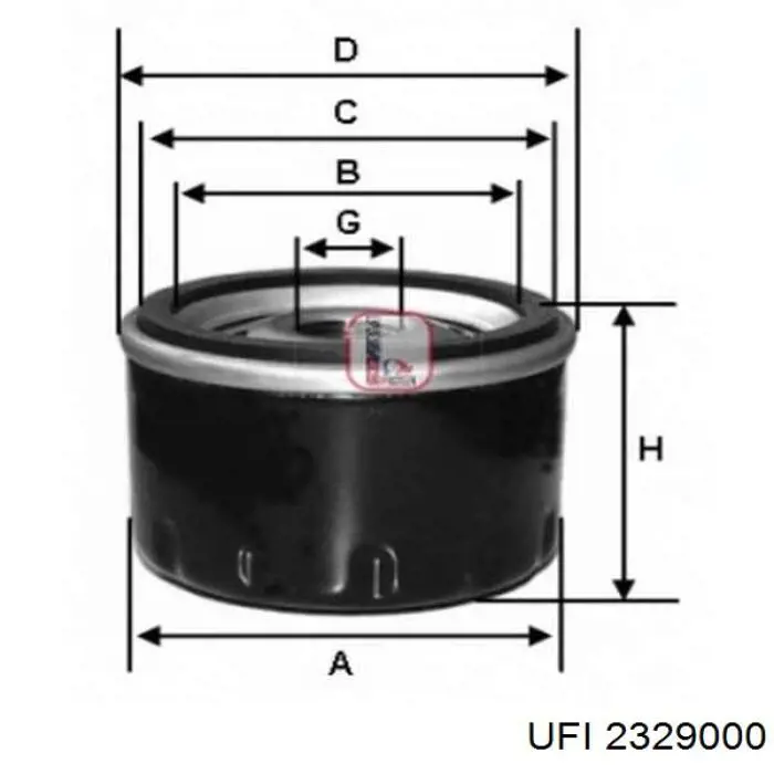 2329000 UFI filtro de aceite