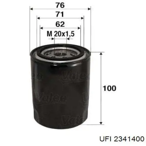 Comprar 2341400 UFI Filtros de aceite