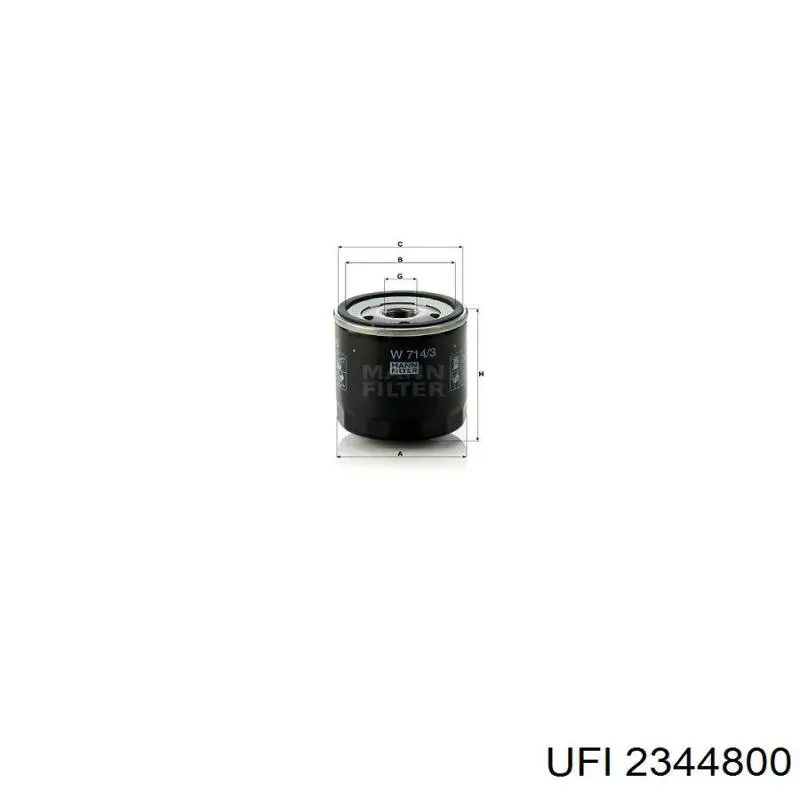 Filtro de aceite 2344800 UFI