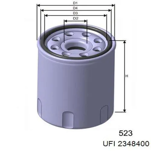 Filtro de aceite 2348400 UFI