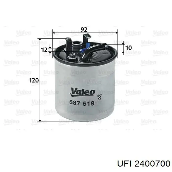Filtro combustible UFI 2400700 precio, desde 14,18 EUR