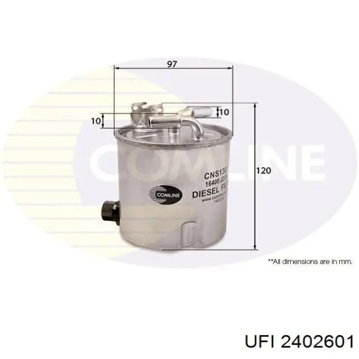 Filtro de combustible 2402601 UFI