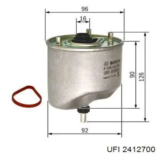 Filtro de combustible 2412700 UFI