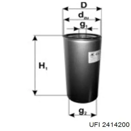 Comprar 2414200 UFI Filtro diesel