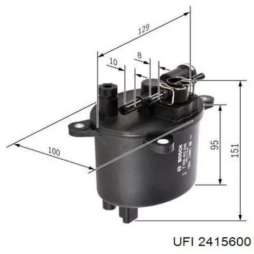 Filtro combustible UFI 2415600 precio, desde 35,40 EUR