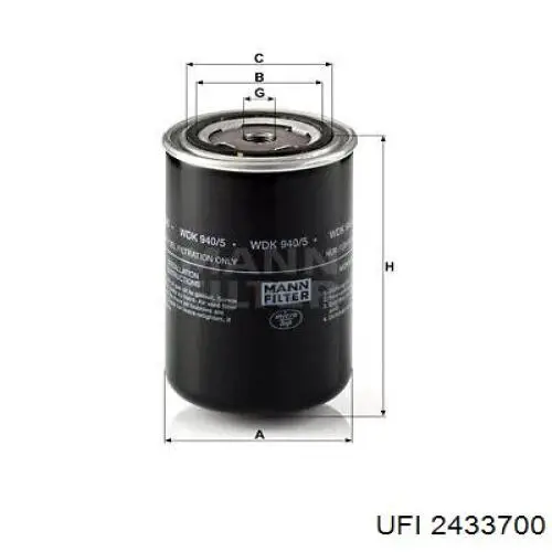 24.337.00 UFI filtro de combustible