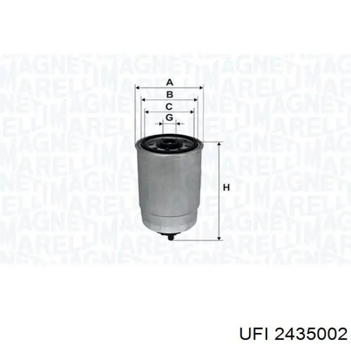 Filtro de combustible 2435002 UFI