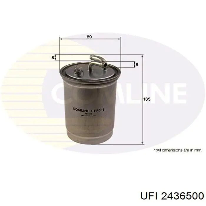 Filtro combustible UFI 2436500 precio, desde 15,92 EUR