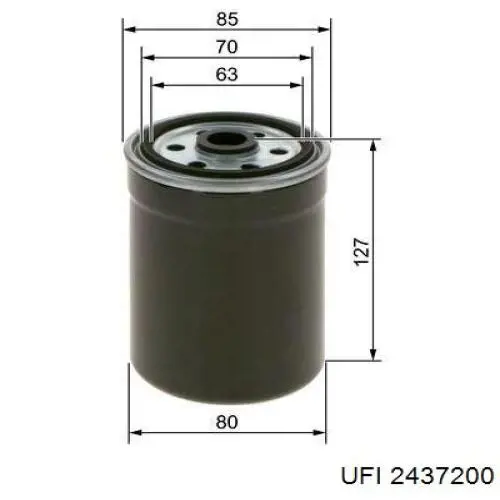 2437200 UFI filtro de combustible