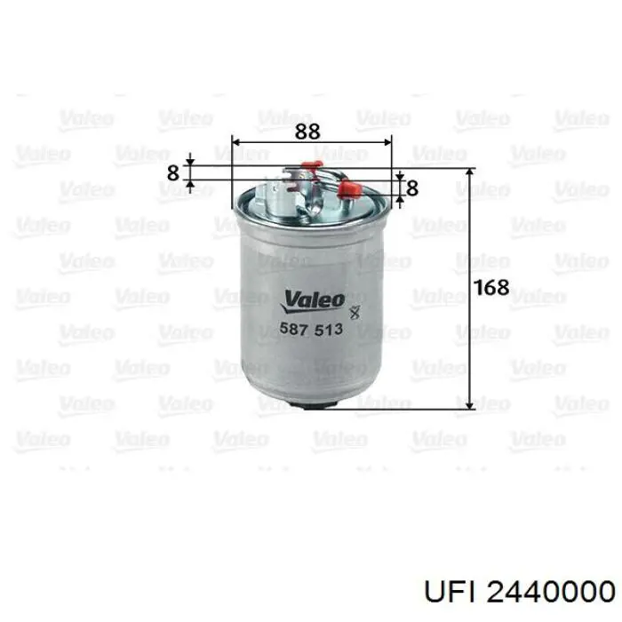 2440000 UFI filtro combustible