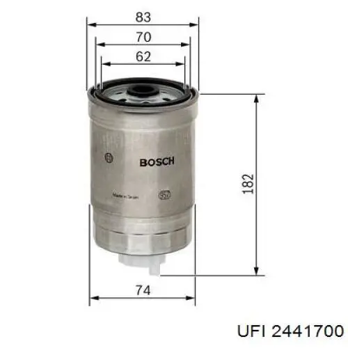 Filtro combustible UFI 2441700 precio, desde 15,55 EUR