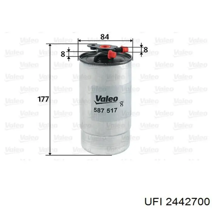 Filtro de combustible 2442700 UFI