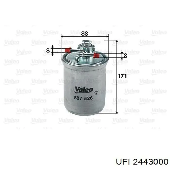 2443000 UFI filtro combustible