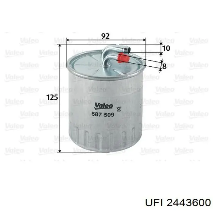 Comprar 2443600 UFI Filtro diesel