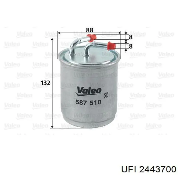 Filtro combustible UFI 2443700 precio, desde 21,18 EUR