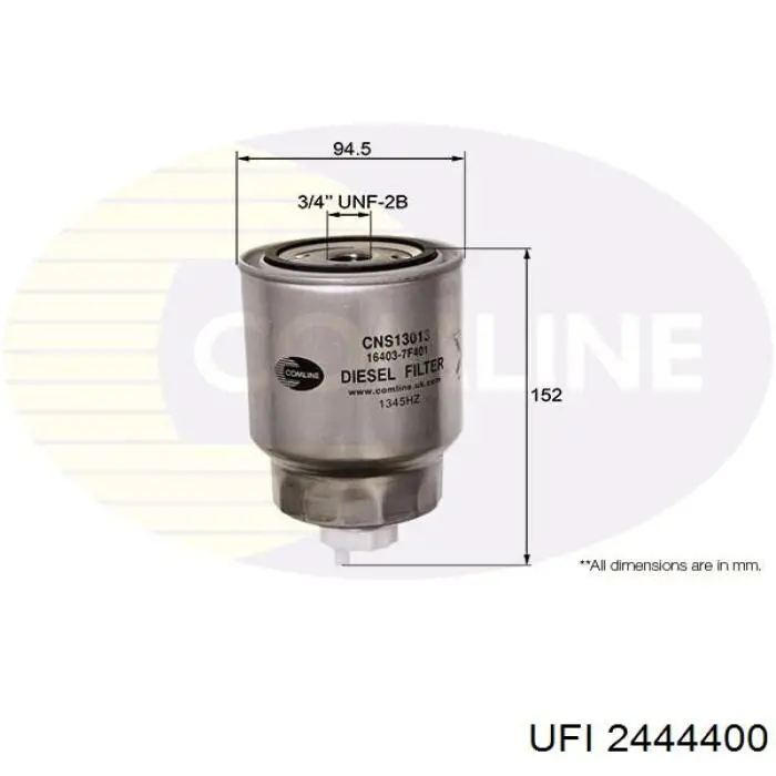 Filtro combustible UFI 2444400 precio, desde 10,84 EUR