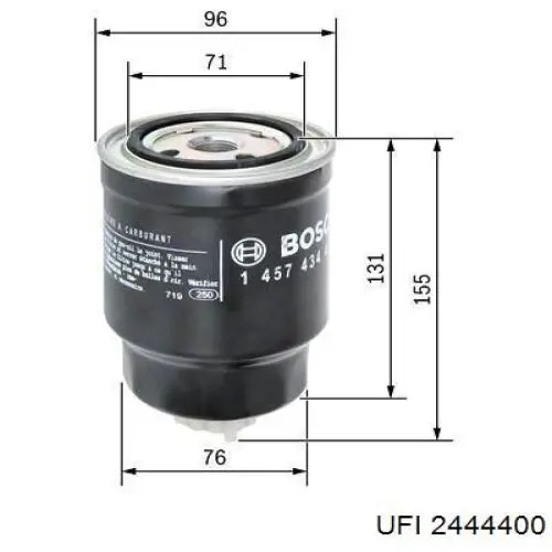 Comprar 2444400 UFI Filtro diesel