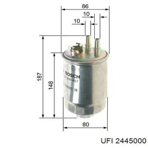 Comprar 2445000 UFI Filtro diesel