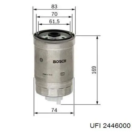 Filtro combustible UFI 2446000 precio, desde 14,26 EUR