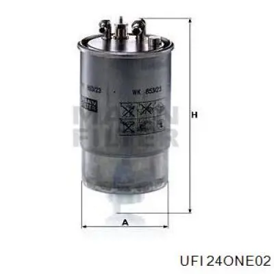 Filtro de combustible 24ONE02 UFI