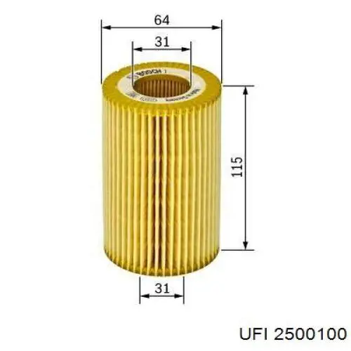 Comprar 2500100 UFI Filtros de aceite