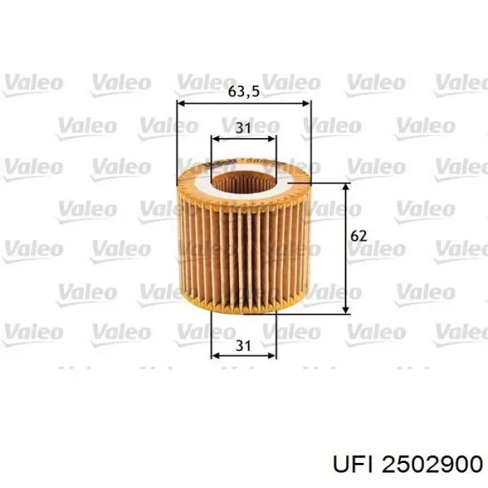 Filtro de aceite UFI 2502900 precio, desde 6,80 EUR