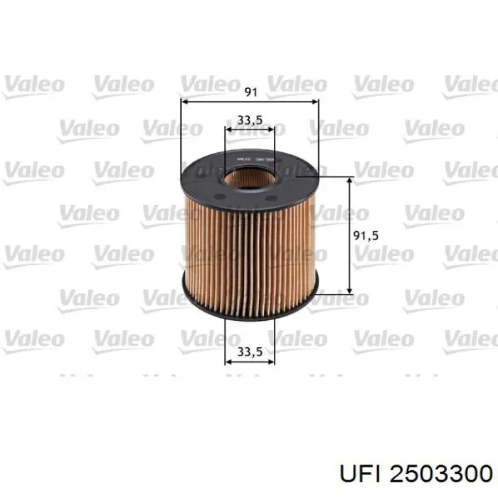 Filtro de aceite UFI 2503300 precio, desde 4,35 EUR