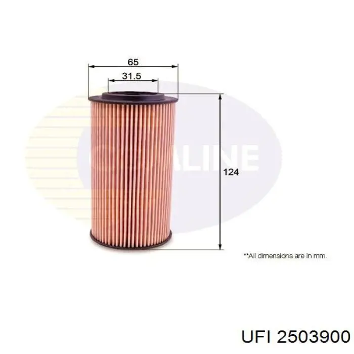 Filtro de aceite 2503900 UFI
