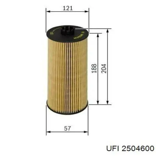 Filtro de aceite 2504600 UFI