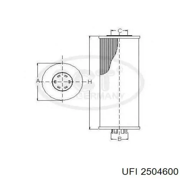 Filtro de aceite UFI 2504600 precio, desde 15,81 EUR