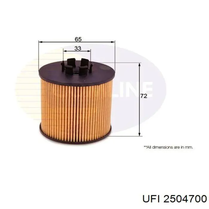 Comprar 2504700 UFI Filtros de aceite