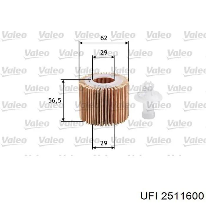 Filtro de aceite motor UFI 2511600