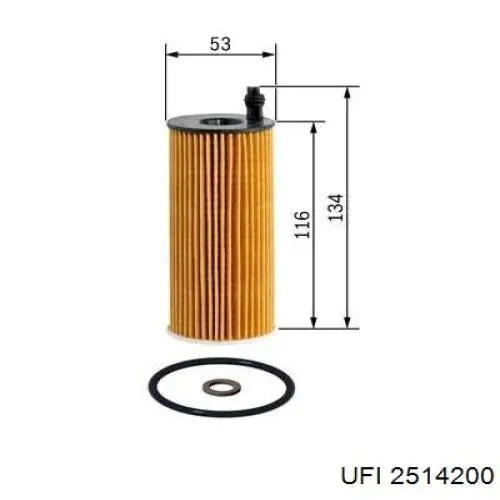 Filtro de aceite 2514200 UFI