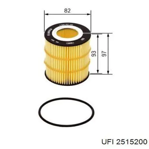 Filtro de aceite UFI 2515200 precio, desde 9,05 EUR