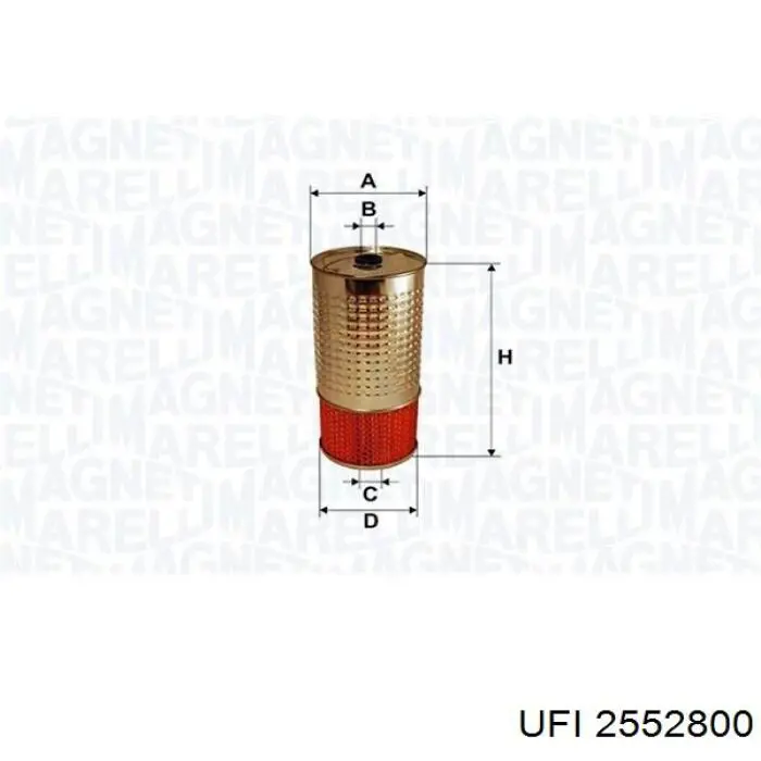 Filtro de aceite 2552800 UFI