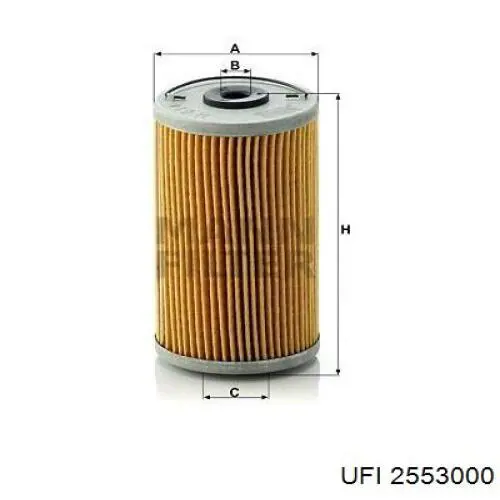 Filtro de aceite UFI 2553000 precio, desde 5,83 EUR