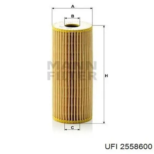Comprar 2558600 UFI Filtros de aceite