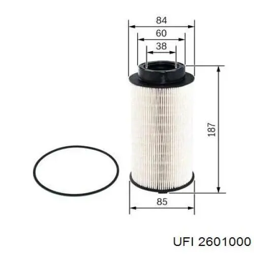 26.010.00 UFI filtro combustible