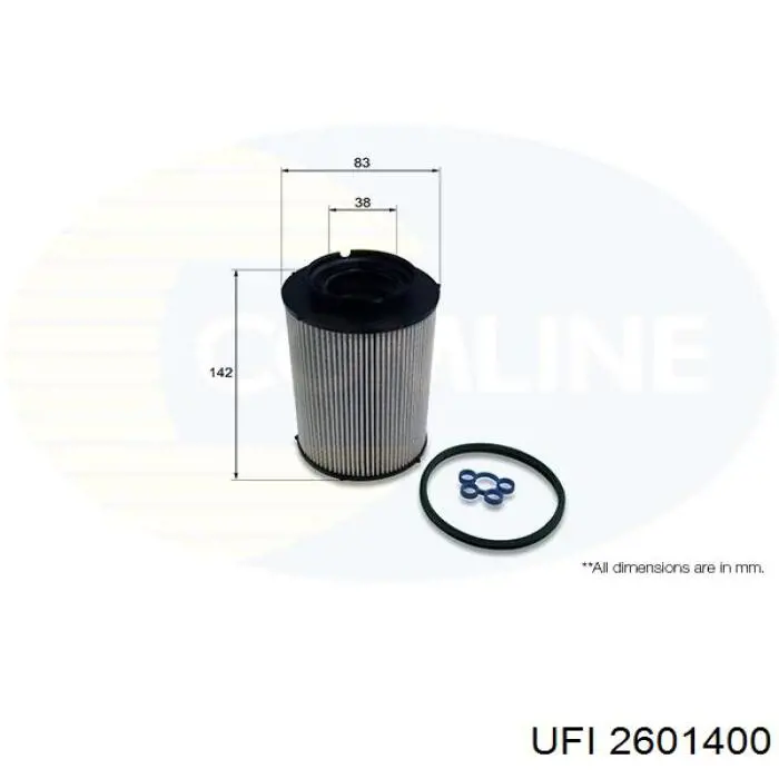 2601400 UFI Filtro de gasolina