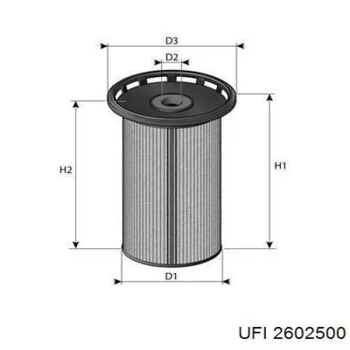 Filtro de gasoil UFI 2602500