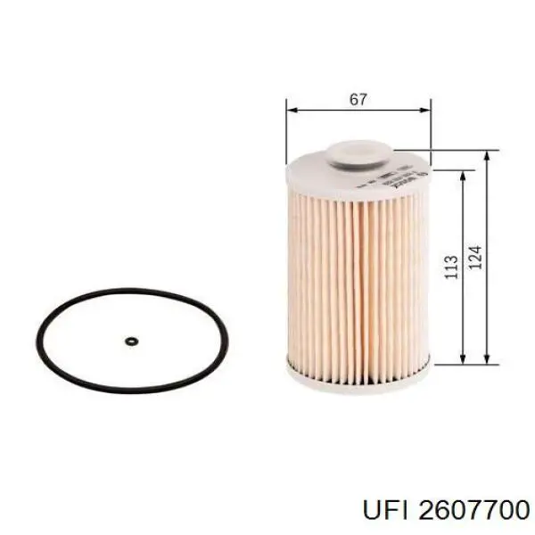 Filtro de combustible 2607700 UFI
